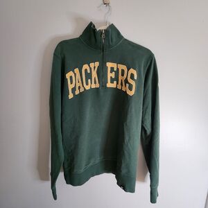 Green Bay Packers Green Quarter 1/4 Zip Sweatshirt